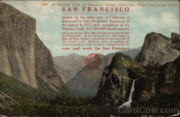 A General View of Yosemite Valley, California, from Inspiration Point