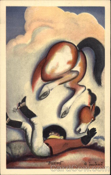 Busted Lon Megargee Cowboy Western