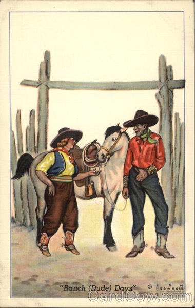 Ranch (Dude) Days Lon Megargee Cowboy Western