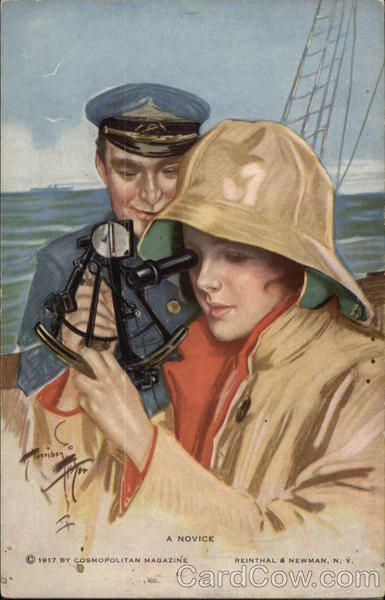 A Novice with Sailor & Girl Navigating Boats, Ships