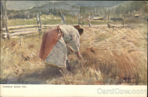 Stella - Woman Harvesting Wheat Stanisław Dębicki