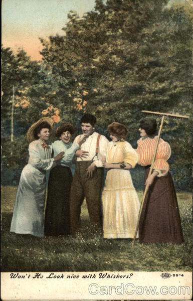 Four Ladies Fawning Over a Man Comic