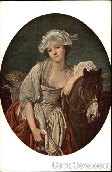 The Milkmaid, Painting by J.-B. Greuze Art
