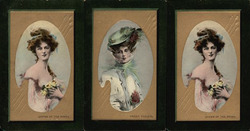 Set of 3: Women Queen of the Roses, Sweet Violets Postcard