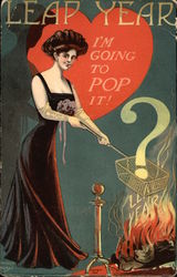 Leap Year - I'm Going To Pop It! Postcard