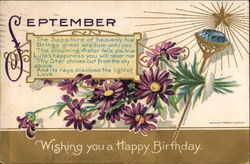 Wishing you a Happy Birthday - September Postcard