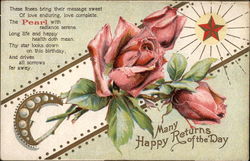 Many Happy Returns of the Day Postcard