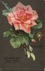 August Wild Rose Simplicity, Moonstone, Felicity Postcard