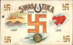 Good Luck Swastika Postcard