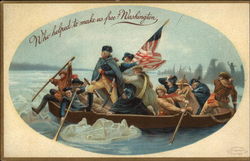Who helped to make us free? Washington Postcard