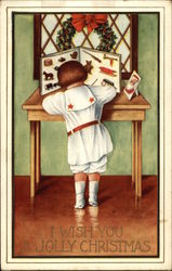 Child Standing at a Table Postcard