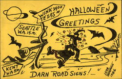 Halloween Greetings Postcard Postcard