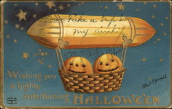 Wishing You a Highly Entertaining Halloween Postcard