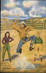 How Cowboys Keep Young Cowboy Western Postcard Postcard