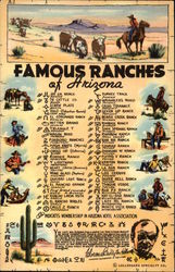Famous Ranches of Arizona Postcard