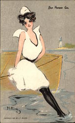 Bar Harbor Girl Women Postcard Postcard