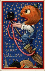 For a High Happy Halloween Postcard Postcard