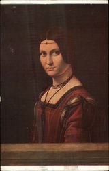 Portrait Presumed to be Lucrezia Crivelli by Leonard de Vinci Postcard