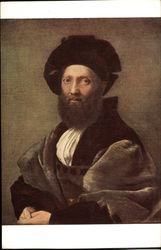 Portrait of Balthazar Castigliosa by Raphael Sanzio Postcard