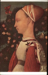 Portrait of a Princess of the Family of Este by Pisano Postcard