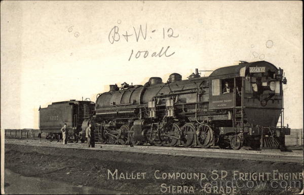 Mallet Compound SP Freight Engine Sierra Grade Locomotives