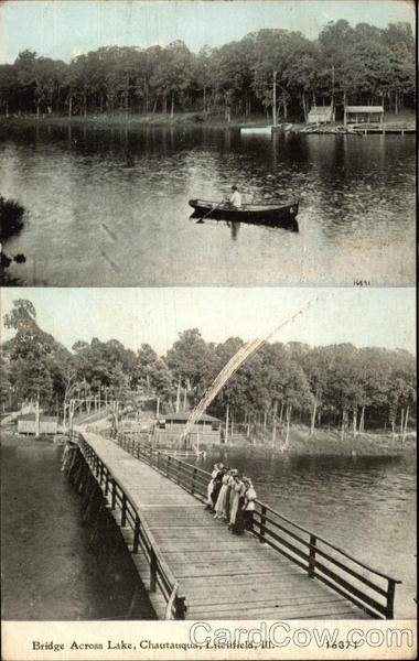 Bridge across Lake, Chautauqua Litchfield Illinois