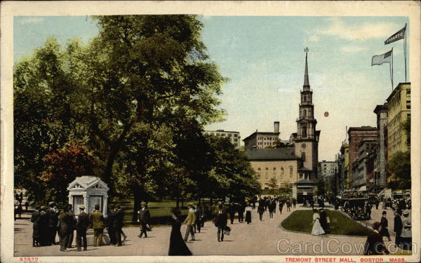 Tremont Street Mall Boston Massachusetts