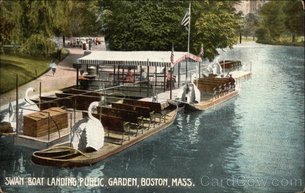 Swan Boat Landing, Public Garden Boston Massachusetts