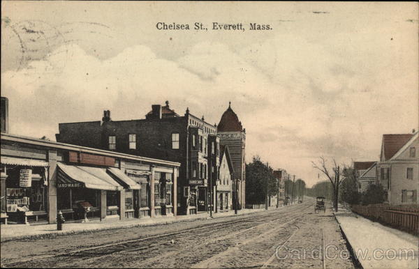 Looking Along Chelsea St Everett Massachusetts