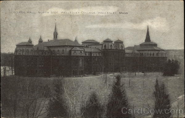 College Hall, North Side, Wellesley College Massachusetts