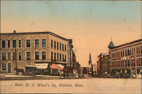 Main Street and Wood's Square Hudson Massachusetts