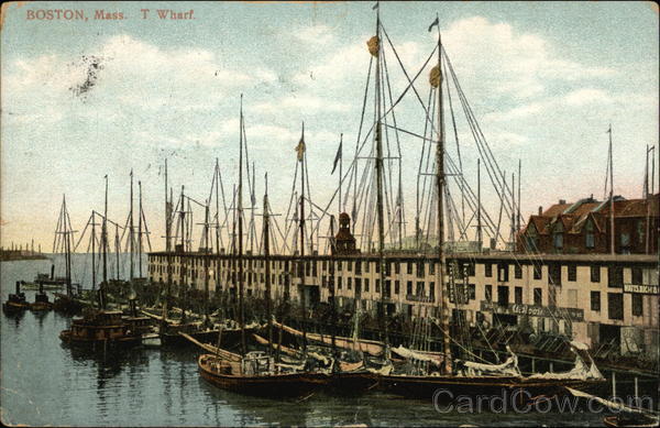 T Wharf and Boats Boston Massachusetts