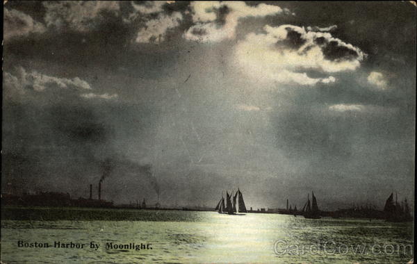 Harbor by Moonlight Boston Massachusetts