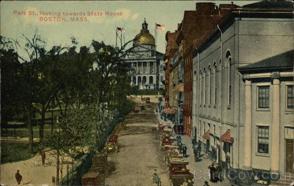 Park Street Looking Towards State House Boston Massachusetts