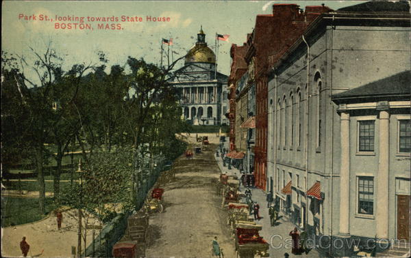 Park Street Looking Towards State House Boston Massachusetts