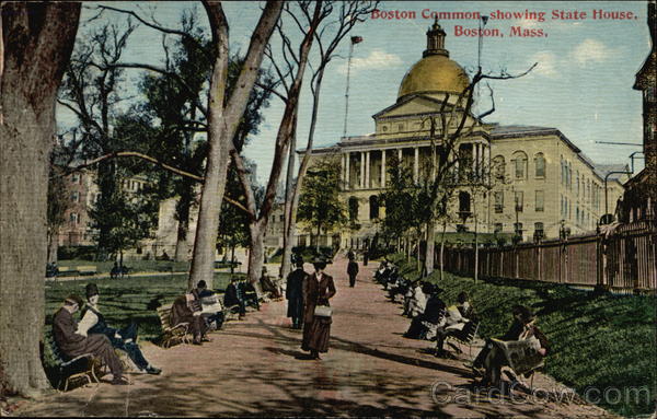 Boston Common showing State House Massachusetts