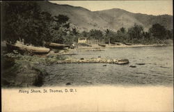 Along Shore St. Thomas, D.W.I Caribbean Islands Postcard Postcard