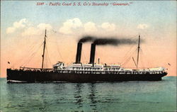 Pacific Coast S.S. Co.'s Steamship "Governor" Postcard