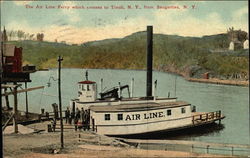 The Air Line Ferry, Which Crosses to Tivoli, NY Postcard