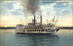 Steamer Alton on Mississippi River Postcard