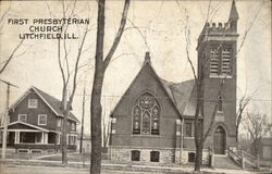 First Presbyterian Church Litchfield, IL Postcard Postcard