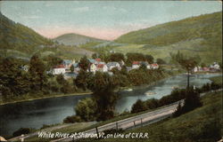 White River on Line of C.V.R.R Postcard