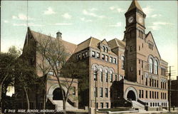 High School Building Postcard