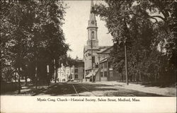 Mystic Congregational Church Medford, MA Postcard Postcard