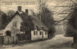 Darkness Lane and Old Dame School (1850) Postcard