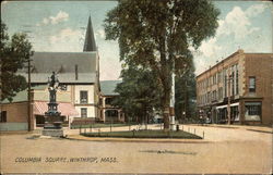 Columbia Square Winthrop, MA Postcard Postcard