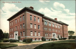 High School Medford, MA Postcard Postcard