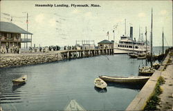 Steamship Landing Plymouth, MA Postcard Postcard