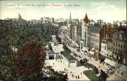 Tremont Street and Boston Common Massachusetts Postcard Postcard