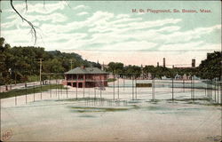 M. St. Playground South Boston, MA Postcard Postcard